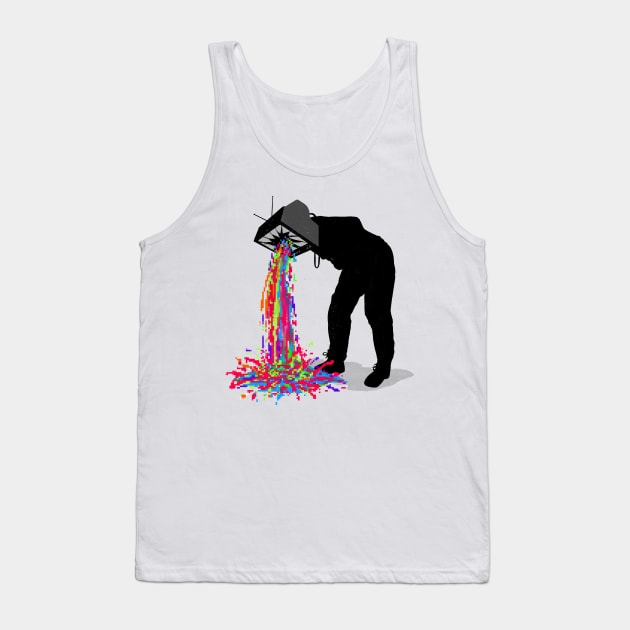 Pixel Vomit Tank Top by nicebleed